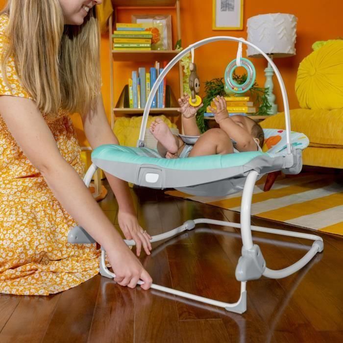 Bright Starts BRI0074451130319 Balancel Wild Vibes con vibraciones relajantes, 2 posiciones de inclinación, desde nacimiento 4