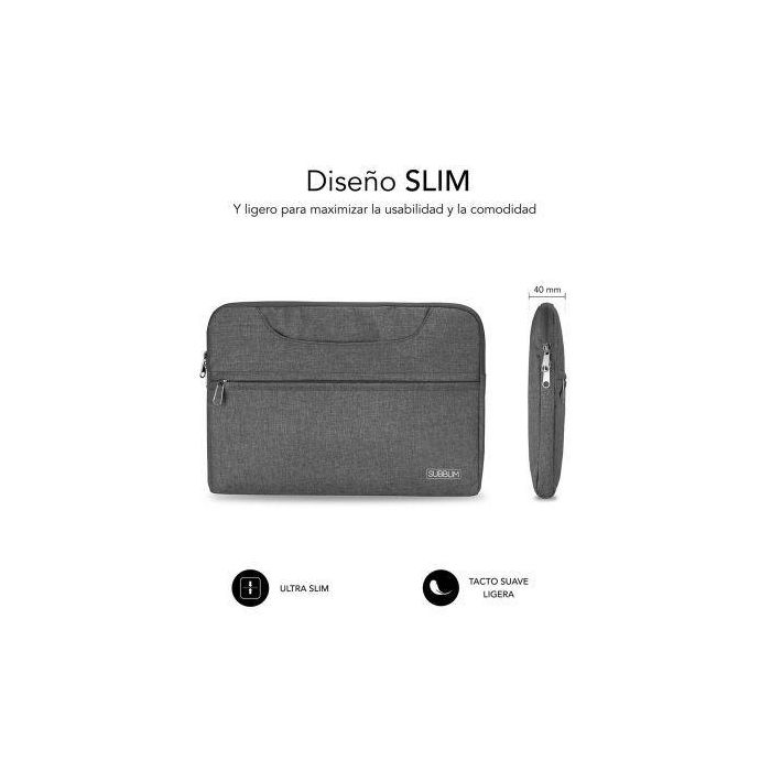 SUBBLIM Maletin Business Laptop Sleeve 15,6" Grey