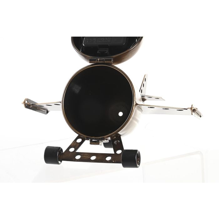 DKD Home Decor Reloj Sobremesa Vintage Diseño Avión Dorado y Negro de Hierro 23 cm Alto (2 Unidades) 2 DKD Home Decor Reloj Sobremesa Vintage Diseño Avión Dorado y Negro de Hierro 23 cm Alto (2 Unidades) 2