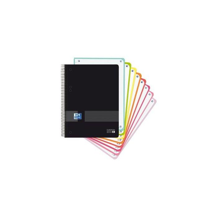 Bloc Oxford Black N´Colors Eu.Book 8 Micro.Tapa Pp A5+ 160H Cuadric. 5X5 90G Negro 4 unidades