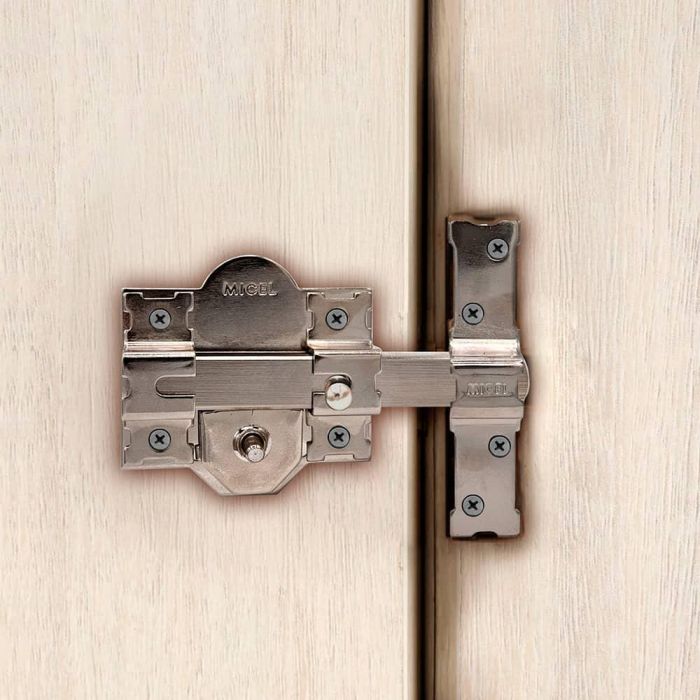 Micel Cerrojo CRR08 Sobreponer 86 mm Níquel Boca Pera 70 mm 1 Micel Cerrojo CRR08 Sobreponer 86 mm Níquel Boca Pera 70 mm 1