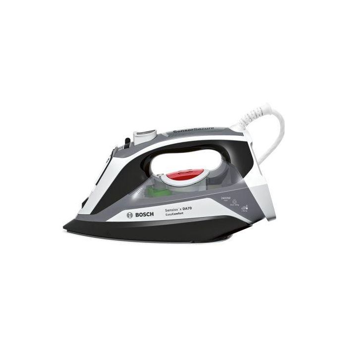 PLANCHA DE VAPOR BOSCH DA70 SENSIXX'X - 2400W - SUPERVAPOR 200G - SUELA CERANIUM GLISSEE - SISTEMA ANTIGOTEO Y ANTICAL - DEPOSITO 380ML 1 PLANCHA DE VAPOR BOSCH DA70 SENSIXX'X - 2400W - SUPERVAPOR 200G - SUELA CERANIUM GLISSEE - SISTEMA ANTIGOTEO Y ANTICAL - DEPOSITO 380ML 1