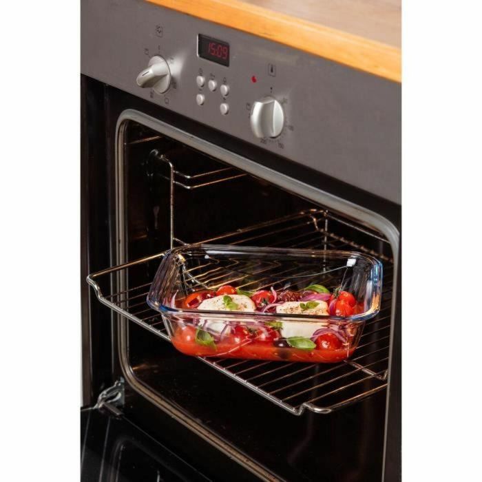 Pyrex Plato de conservación rectangular 3,3L 30x23cm con tapa azul 1