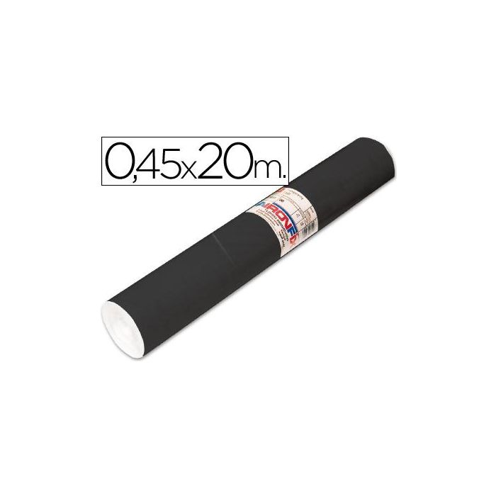 Rollo Adhesivo Aironfix Unicolor Negro Mate 67004 Rollo De 20 Mt