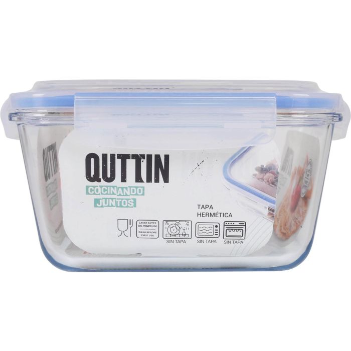 Quttin Fiambrera Rectangular Hermética 26 x 22 cm 3.5 L (3 Unidades) 2