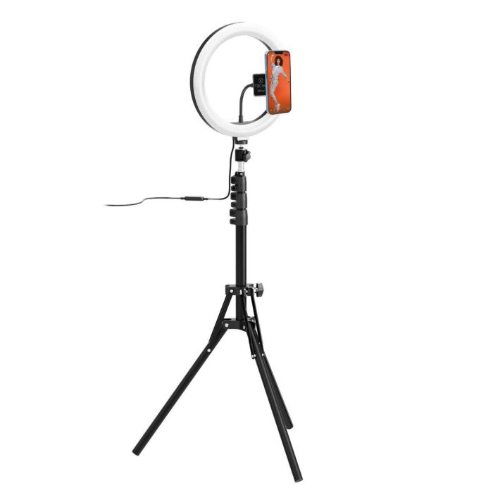 Aro de Luz Selfie con Trípode y Mando Celly CLICKGHOSTUSBBK Aro de Luz Selfie con Trípode y Mando Celly CLICKGHOSTUSBBK