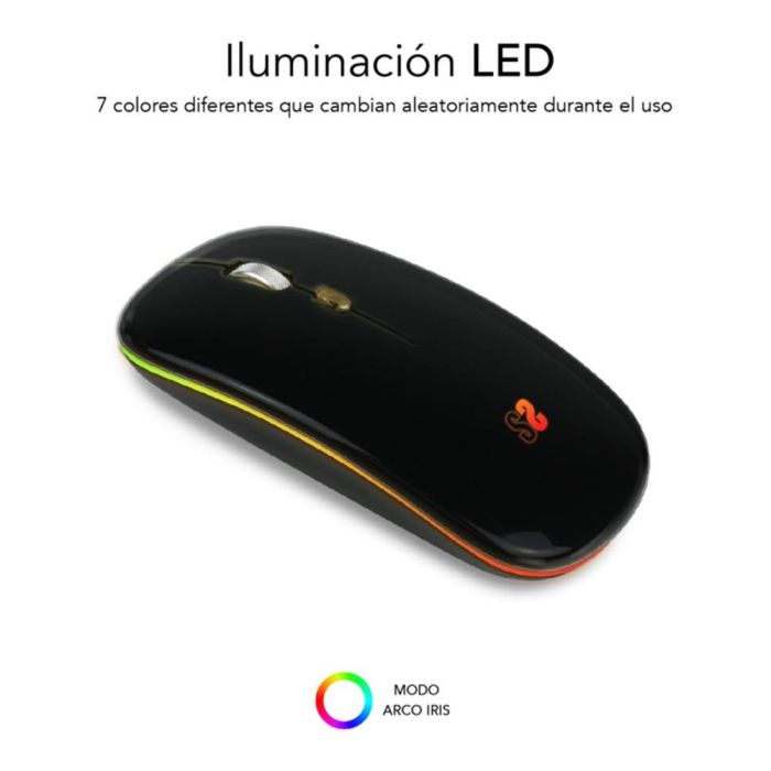 SUBBLIM Raton LED Dual Flat Mouse Black 1