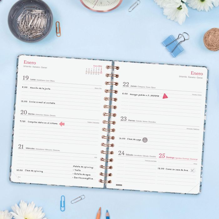 Agenda 2026 You E10 155X212Mm Semana Vista Horizontal Cotton Finocam 760043126 1