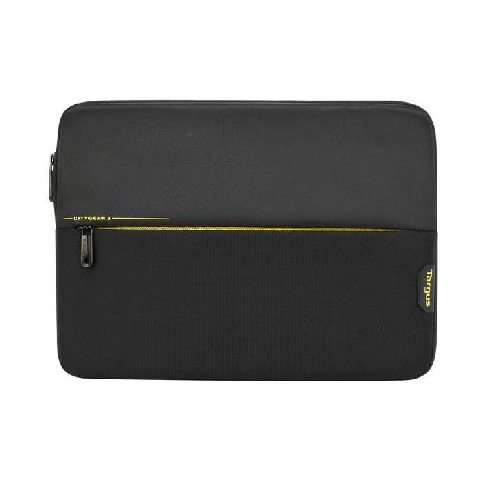 Targus Funda Portátil CityGear 13.3" Negra, Profesional Compacta Ligera, Protección Segura y Bolsillo Frontal para Accesorios 1