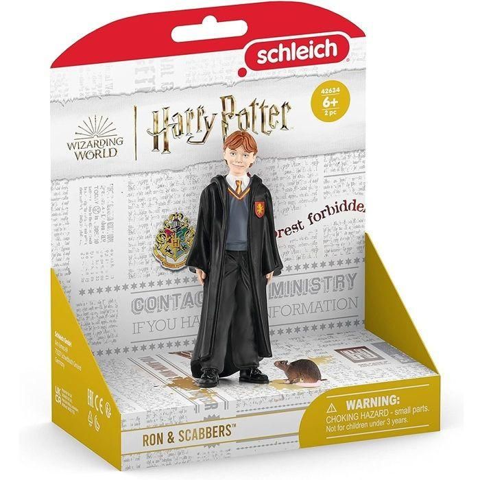Schleich SCH42634 Figura Ron Weasley y Scabbers - Colección Harry Potter 2