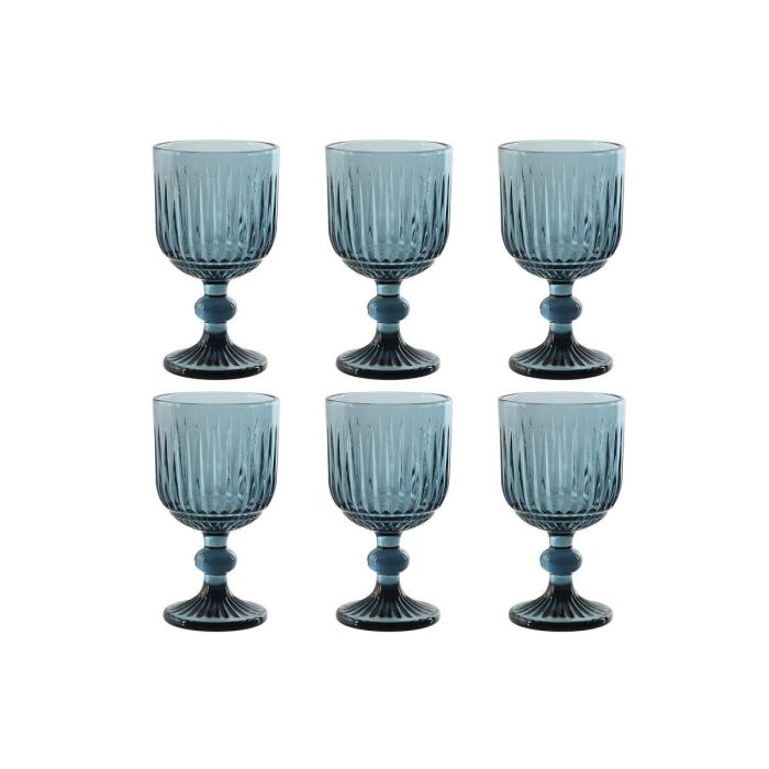 Copa Basicos DKD Home Decor Azul 8 x 14.5 x 8 cm Set de 6