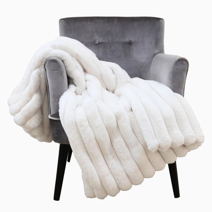 Manta Sofa Urban DKD Home Decor Crudo 170 x 130 cm (2 Unidades) 3 Manta Sofa Urban DKD Home Decor Crudo 170 x 130 cm (2 Unidades) 3