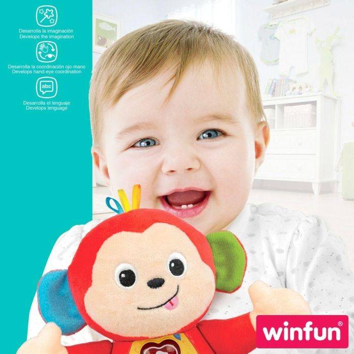 Peluche con Sonido Winfun Mono 18 x 20,5 x 12,5 cm (6 Unidades) 2