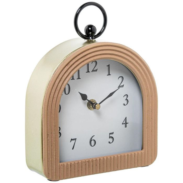 Reloj de Mesa Alexandra House Living Marrón Dorado Madera Metal 16 x 21 x 5 cm 5