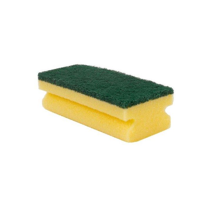 Vileda Estropajo con bayeta salvauñas antibacterias 2+1, doble cara, fibra verde, gran absorción