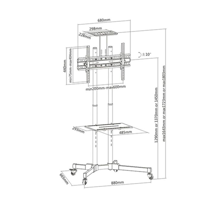 Soporte TV TM Electron 37"-70" 50 kg 2