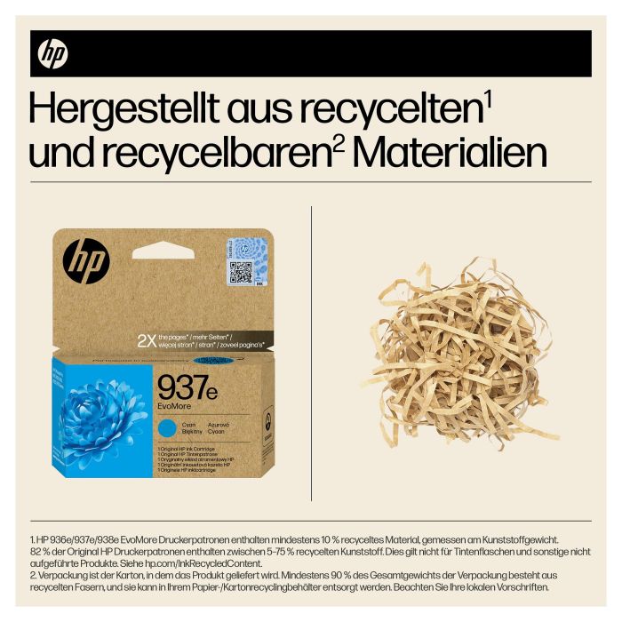 HP Tinta Cian Officejet Pro 9110, 9120, 9130, 9720, 9730 Nº937E Alta Capacidad XL 5 HP Tinta Cian Officejet Pro 9110, 9120, 9130, 9720, 9730 Nº937E Alta Capacidad XL 5