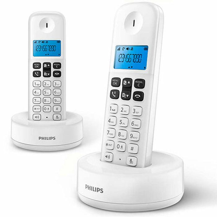 Teléfono Inalámbrico Philips D1612W/34 Azul Blanco Negro Teléfono Inalámbrico Philips D1612W/34 Azul Blanco Negro
