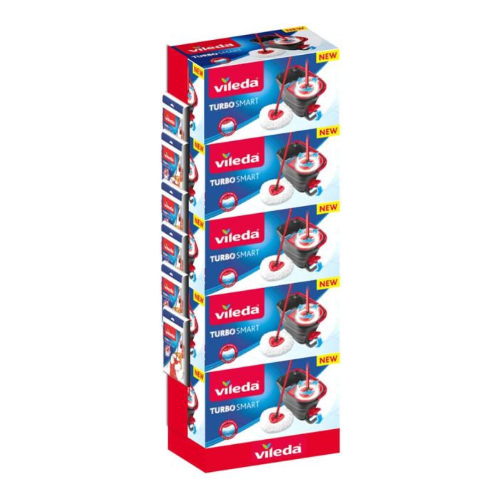 Vileda Expositor pilada turbo smart - 5 sets turbo smart y 6 recambios 2 en 1