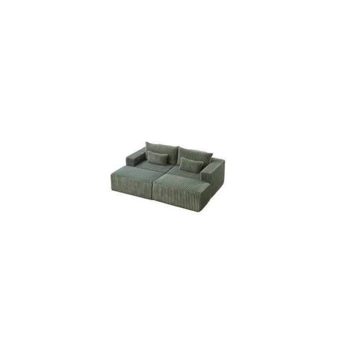 Sofa Scandi DKD Home Decor Verde 158 x 91 x 220 cm Sofa Scandi DKD Home Decor Verde 158 x 91 x 220 cm