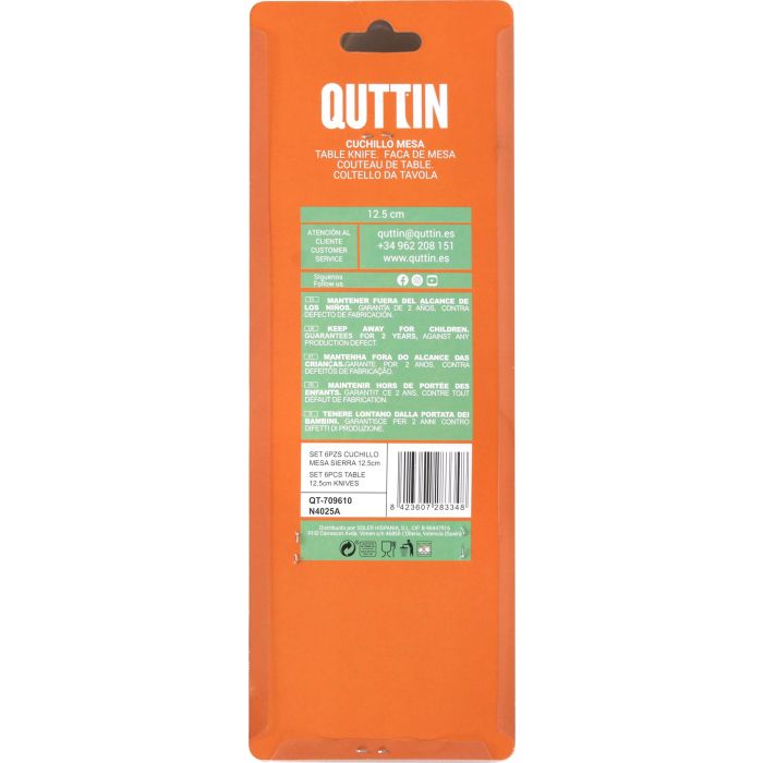 Quttin Set 6 Cuchillos de Mesa Yvory 12.5 cm (12 Cajas) 4