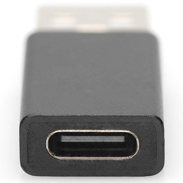 EWENT EW9650 Adaptador USB-A Macho a USB-C Hembra, USB 3.0 5Gbps, Negro