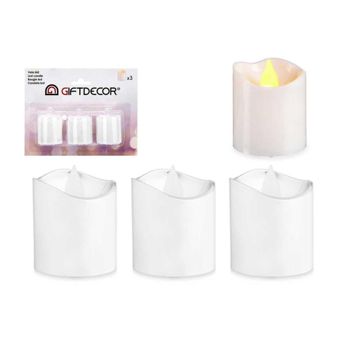 Set 3 Velas Led Taco Giftdecor 18X14CM (24 Unidades) Set 3 Velas Led Taco Giftdecor 18X14CM (24 Unidades)