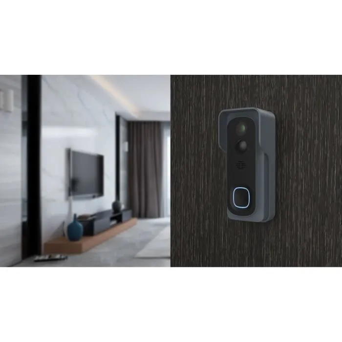 Link2Home Kit de Timbre Conectado Wi-Fi con Audio Bidireccional y Tarjeta SD de 8 GB 1