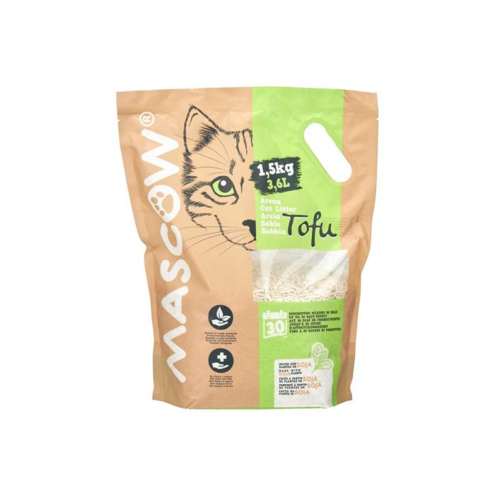 Arena Gato Tofu 1,5Kg Mascow 9X33CM (8 Unidades) 1 Arena Gato Tofu 1,5Kg Mascow 9X33CM (8 Unidades) 1