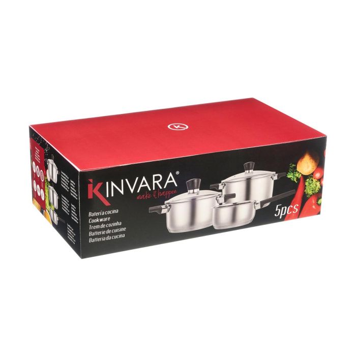 Bateria Cocina 5 Pzs Acero Kinvara 51x14x22cm (Set de 2) 2 Bateria Cocina 5 Pzs Acero Kinvara 51x14x22cm (Set de 2) 2