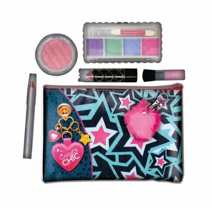 Clementoni Crazy Chic - Pocket de maquillaje lavable - Contiene 5 productos de maquillaje 2