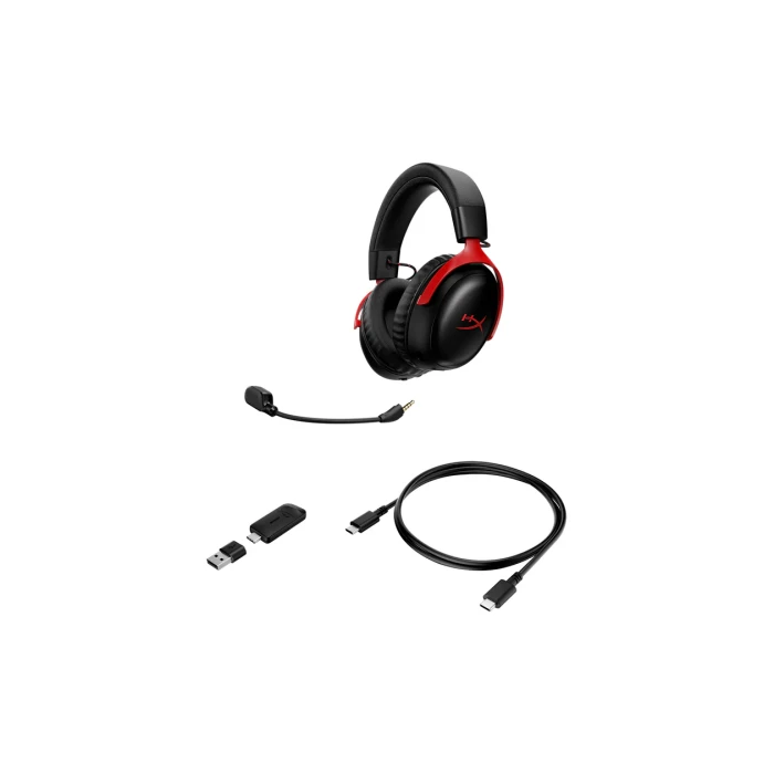 HyperX Auriculares inalámbricos Cloud III S Gaming - Negro/Rojo A59Z0AA 3