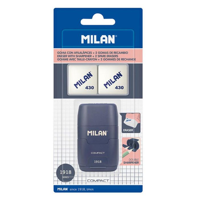 Milan Afilaborra Compact Serie 1918 + 2 gromas De Recambio Blíster Azul