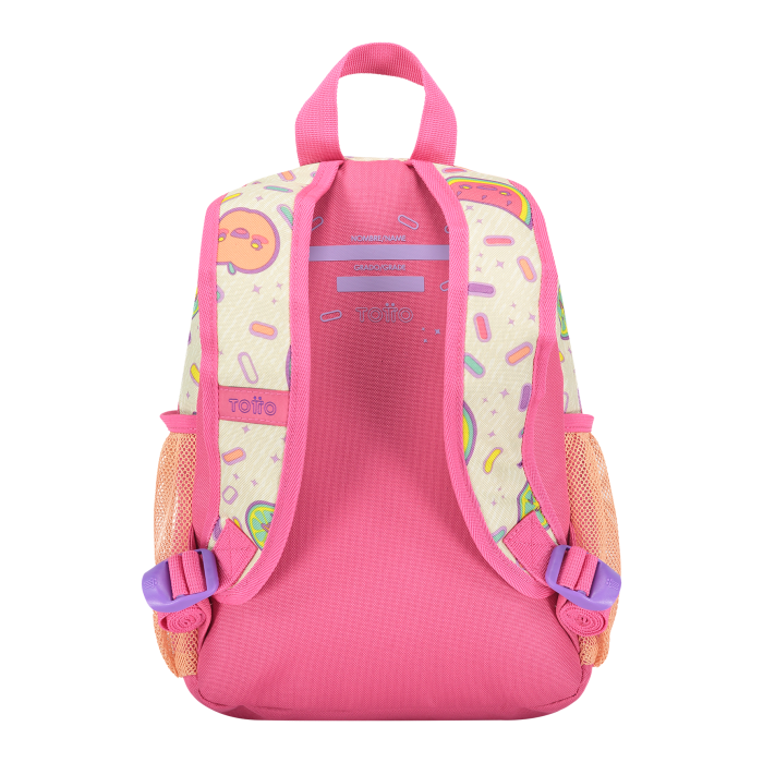 Totto Mochila Morral Ice Fruit S MJ04ICF001-2220-4HES - Amplia, cómoda, con organizador, correas ajustables, llavero, rosa 3