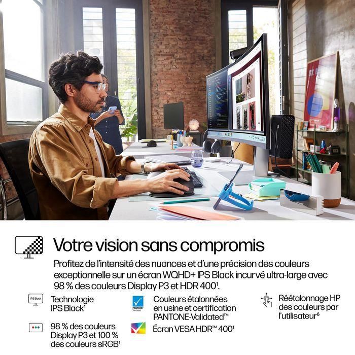 HP 738pu Monitor Curvo Ultrawide 37.5" WQHD+ Thunderbolt 4 Serie 7 Pro PVC Free 8