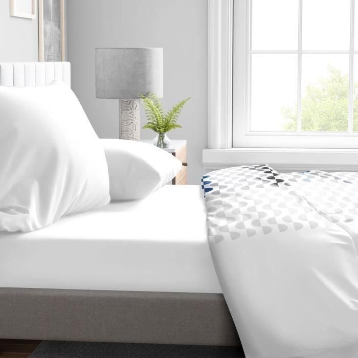 Sábana bajera ajustable - HOME LINGE PASSION - HP71760 - 90 x 190 cm + capó 30 cm - Microfibra - 82 g - BLANCO 1 Sábana bajera ajustable - HOME LINGE PASSION - HP71760 - 90 x 190 cm + capó 30 cm - Microfibra - 82 g - BLANCO 1