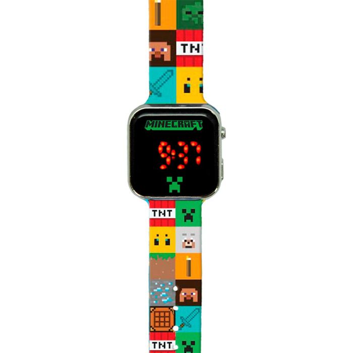 Reloj led minecraft 1 Reloj led minecraft 1