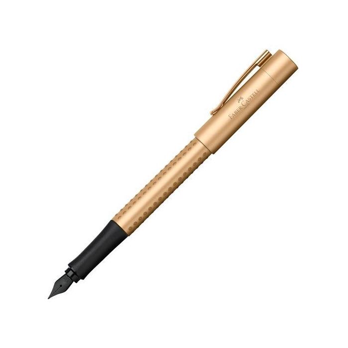 Faber Castell Pluma Estilográfica Grip Edition F Oro, Trazo Fino, 2 Unidades (2 Unidades)