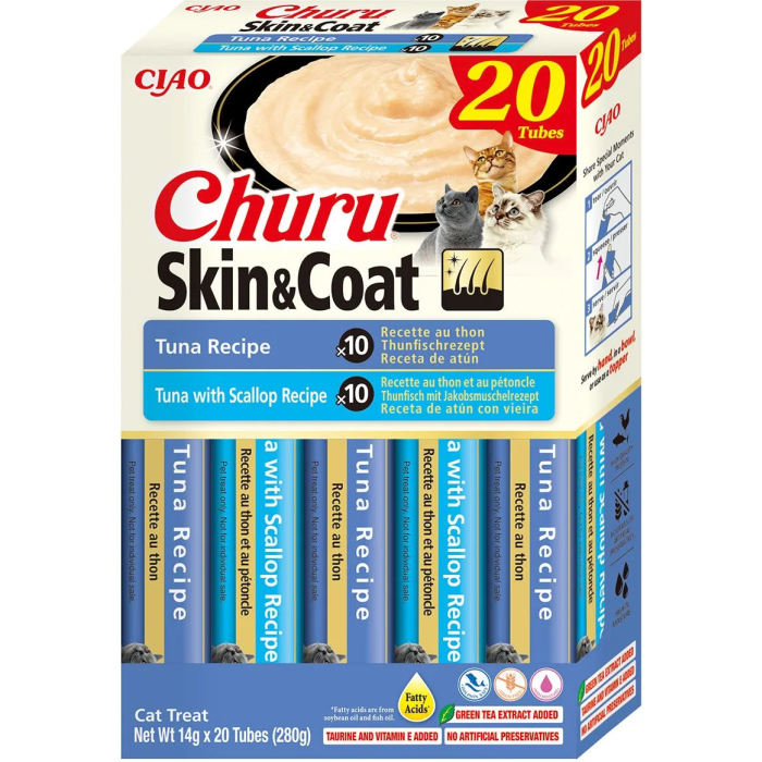 Churu Cat Variedades Skin&Coat De Atun 20 Unidades Churu Cat Variedades Skin&Coat De Atun 20 Unidades