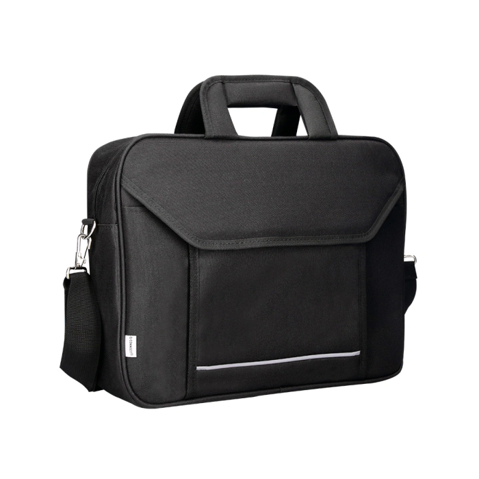 Q-connect Maletín para Portátil de 15,4" Negro con Asa y 2 Bolsillos Exteriores, 390x290x90 mm 2