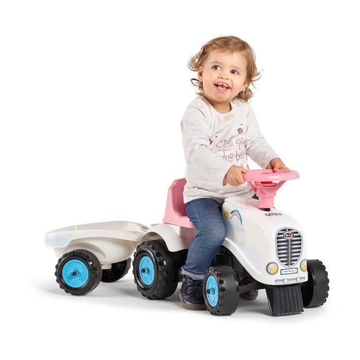 Falk Tractor Rainbow Farm con Remolque, Juguete Correpasillos Infantil para Niñas de 1 Año, Diseño Pastel, Fabricado en Francia 3 Falk Tractor Rainbow Farm con Remolque, Juguete Correpasillos Infantil para Niñas de 1 Año, Diseño Pastel, Fabricado en Francia 3
