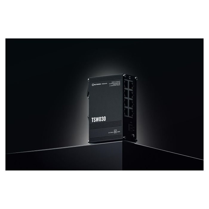 Teltonika TSW030 Switch Ethernet de 8 Puertos RJ45 10/100Mbps No Administrado Montaje Carril DIN 6