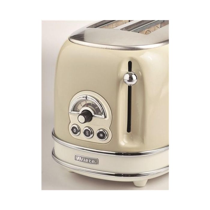 Ariete Tostador Vintage 2 Ranuras, 6 Niveles de Tueste, Bandeja Recogemigas Extraíble, Beige 3 Ariete Tostador Vintage 2 Ranuras, 6 Niveles de Tueste, Bandeja Recogemigas Extraíble, Beige 3