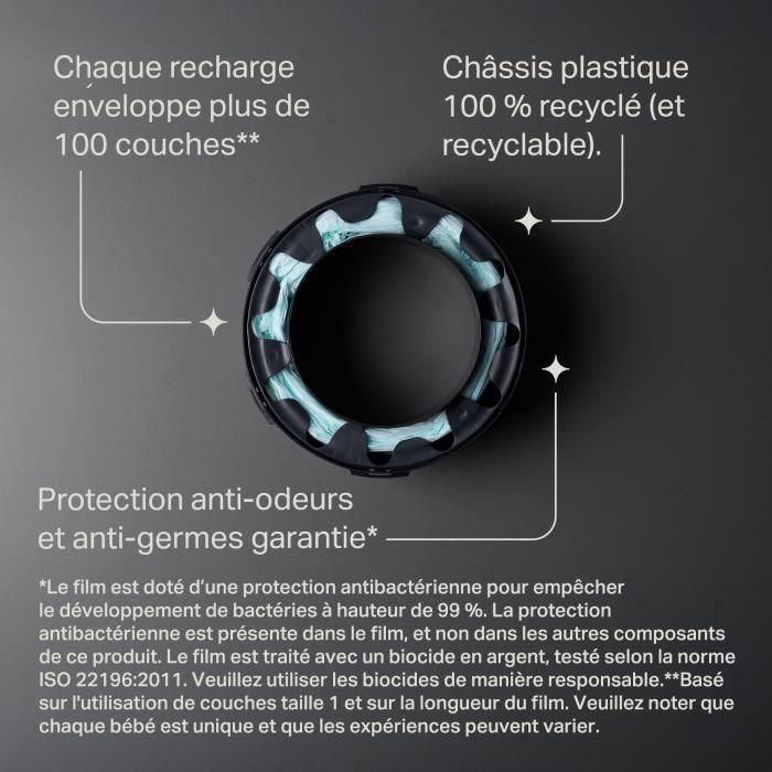 Tommee Tippee Recambios para Contenedor de Pañales Twist & Click x18 – Película Antibacteriana Compatible con Sangenic-TEC 2