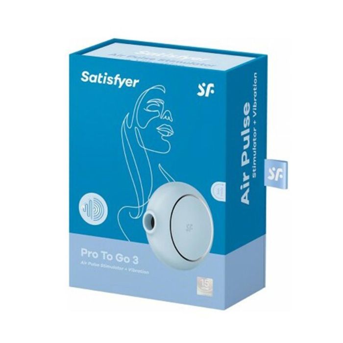 Satisfyer Pro to go 3 vibrador y estimulador de aire azul Satisfyer Pro to go 3 vibrador y estimulador de aire azul