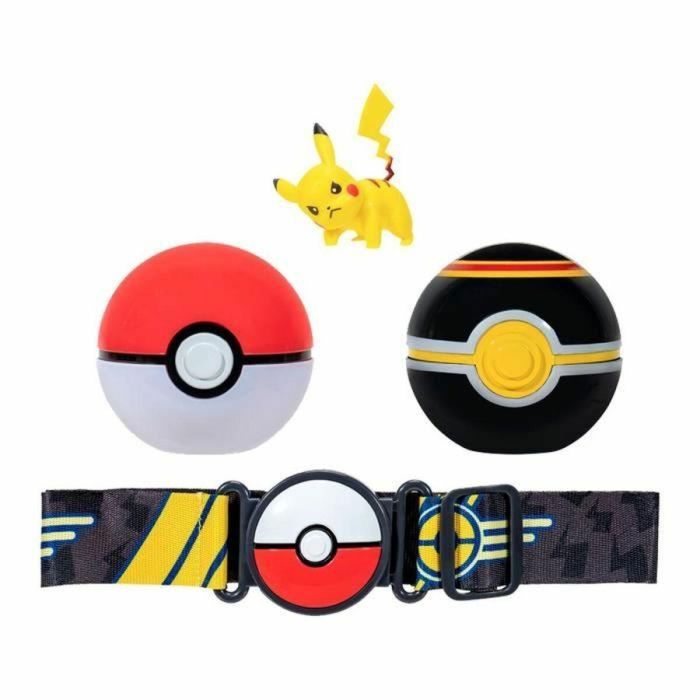 Cinturón de clip 'n' Go Bandai - Pokémon - 1 cinturón, 1 bola de Poké, 1 bola de lujo y 1 figura de 5 cm Pikachu 5