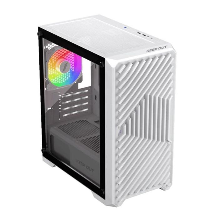 Keep Out Caja Gaming XC-220 W Glass Blanca Micro-ATX Torre ATX para PC Gaming