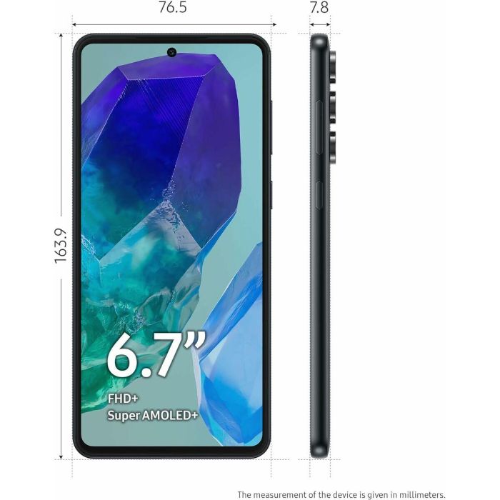 Samsung Galaxy M55 Smartphone 6.7" Super AMOLED+ FHD+ 120Hz Snapdragon 7 Gen 1 256GB 8GB RAM 5G 50MP Selfie 5000mAh Carga Rápida Negro 12