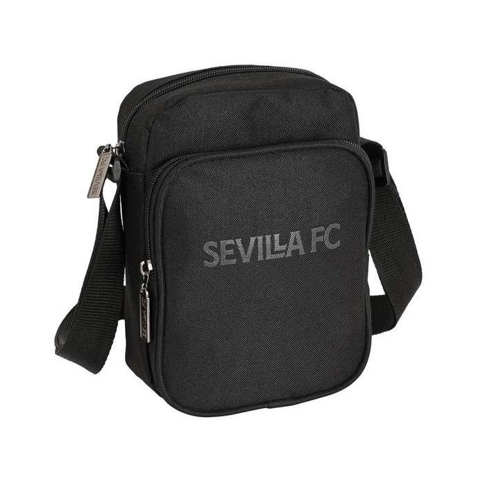 Bolso Bandolera Sevilla Fútbol Club Teen 16 x 22 x 6 cm Negro