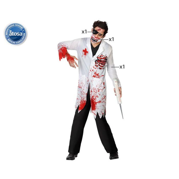 Disfraz Doctor Sangriento Hombre Adulto Zombie XL Disfraz Doctor Sangriento Hombre Adulto Zombie XL